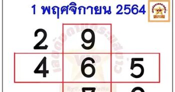 หวยบางกอกทูเดย์ 1/11/64 งวดนี้