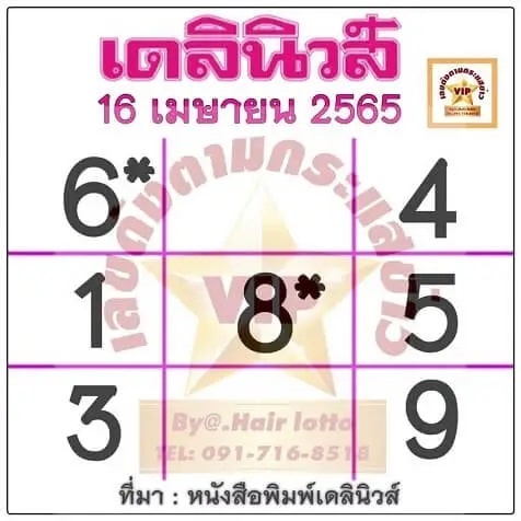 หวยเดลินิวส์ 16/04/65 งวดนี้